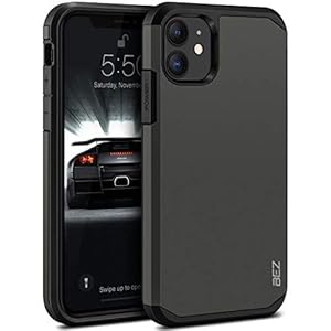 BEZ iPhone 11 Hoesje, Schokabsorberend, Stevige Tweelaagse Hoes, Te Gebruiken Met Telefoon, Grijs