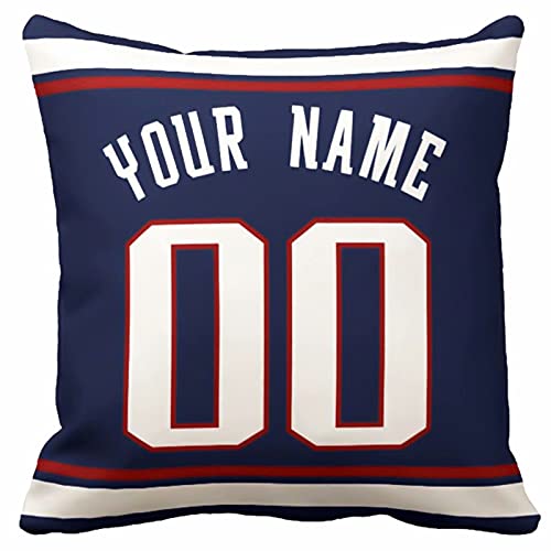 Image of ANTKING Throw Pillow 2 Pack with Custom Name and Number Personalized Gift for Men Women Boys