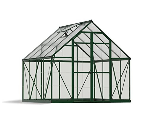Palram - Canopia Balance 8' x 8' Polycarbonate Aluminum Greenhouse, Green