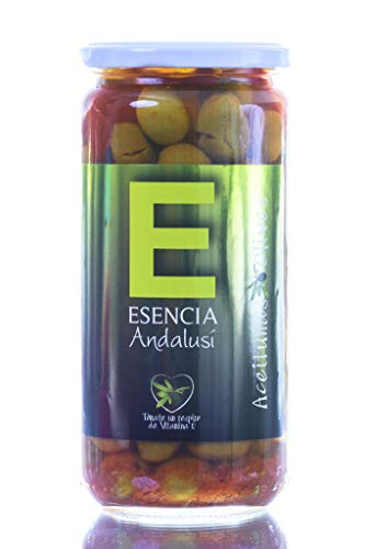 Aceituna Receta de la Abuela (Verdial Aliñada Esencia) Andalusí Categoría Gourmet. 700 grs.