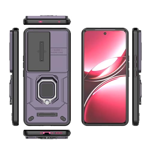 Coque de téléphone pour Vivo V50 5G avec béquille intégrée et fenêtre de poussée