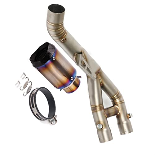 スリップオンオートバイエスケープ排気修正されたチタン合金ミドルリンクパイプ炭素繊維マフラーに適合するR1 YZF R1 2015 2016 2017 2018 2019 2020