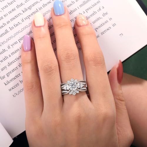 SHELOVES Moissanite Ring Enhancers for Engagement Rings Guard Stacking Wedding Bands 925 Sterling Silver 5-104