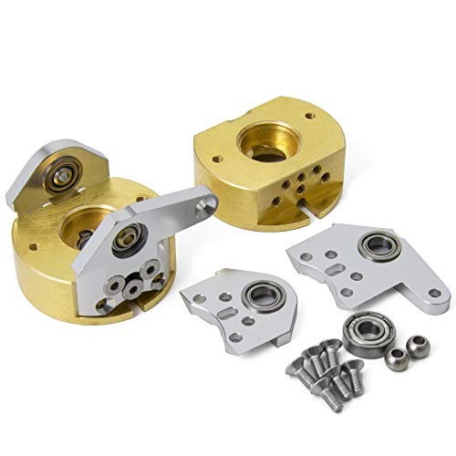 QUE-T 1 Pair Brass Steering Knuckles Weight for 1/10 Scale RC Wraith Axial 90018 Crawler Car