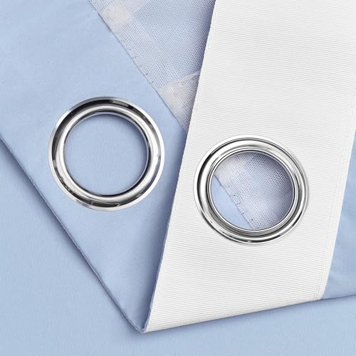 Image of XiDi Light Blue Curtains for Bedroom, Girls Room Blackout Curtains, Kids Room Darkening Curtains Decor, 1 Panel 34 /63 /1