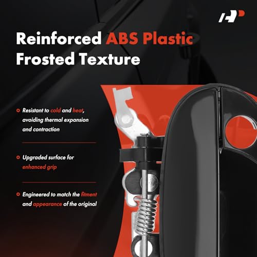 A-Premium Outside Exterior Door Handles Compatible with Hyundai Accent 1995 1996 1997, Black, 4-PC Set, Front and Rear Driver and Passenger Side by A-Premium - Used condition - Image 5