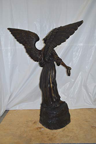 Estatua de Ángel de Bronce Tamaño Real en Roca miniatura 6