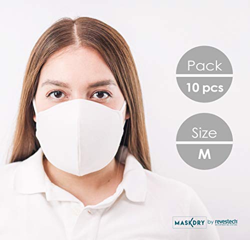 Preisvergleich Produktbild Pack 10, Hygienemasken abwaschbare wiederverwendbare. Größe M
