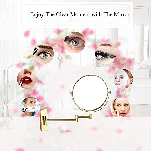 Miroir de maquillage rond 3X avec bras extensible double articulation