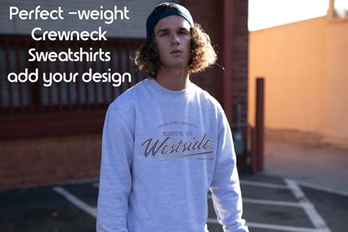 INK STITCH Unisex SS3000 Custom Printing Add Your Design Midweight Crewneck Sweatshirts4