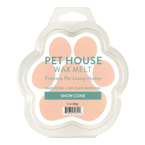 Image of One Fur All Pet House Spring and Summer Wax Melts for Pet Odor, Natural, Plant Based Soy Wax Melts, Long Lasting Fragrance for Fresh Smelling Homes, Snow Cone
