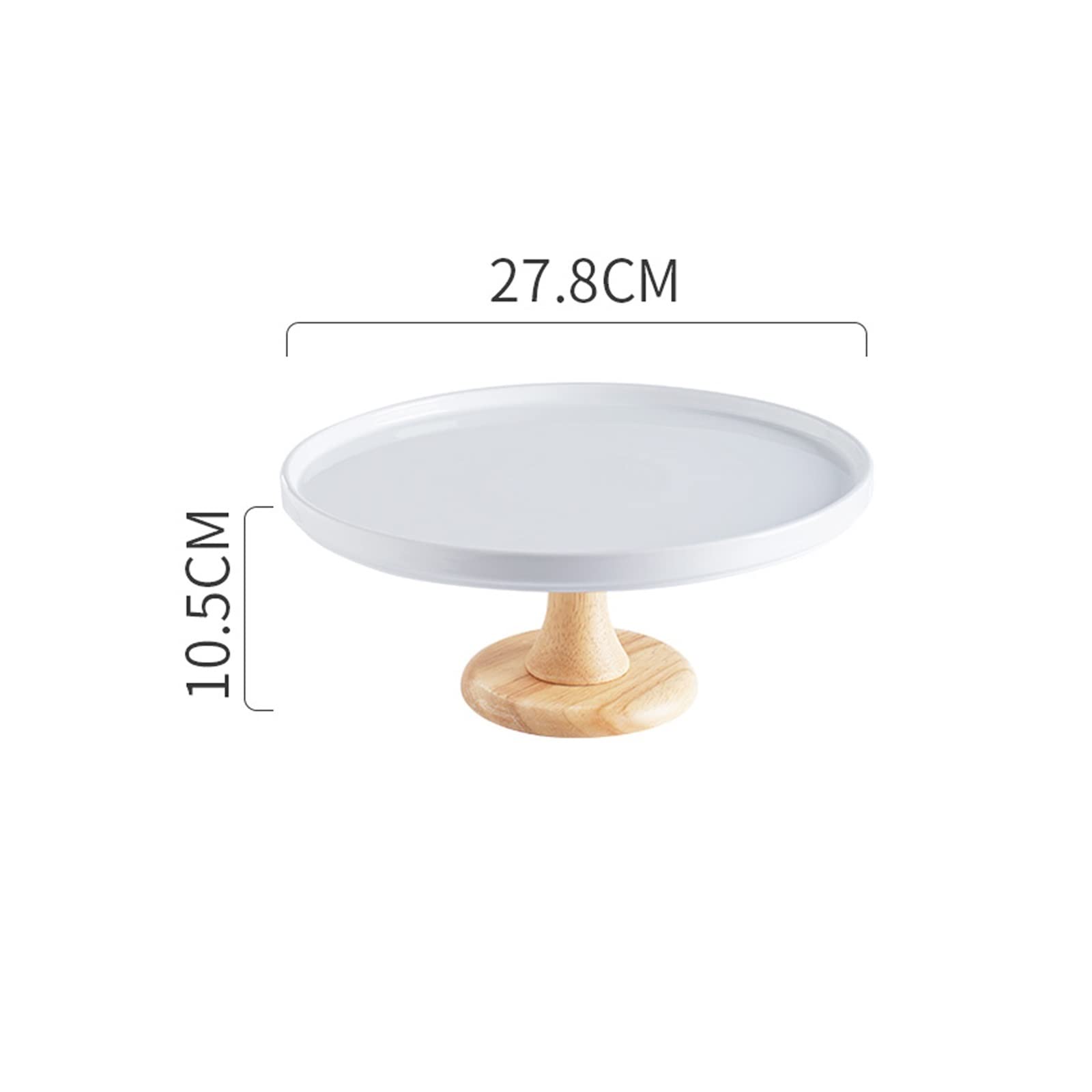 Alzata per Torta Vassoio for torta alto in ceramica Tavolo da dessert Matrimonio Compleanno Puntelli Espositore Vassoio for pasticceria Piatto for snack Alzata per Dolci(A,L)