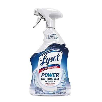 Lysol Power Foaming Cleaning Spray for Bathrooms, Foam Cleaner for Bathrooms, Showers, Tubs, 32oz