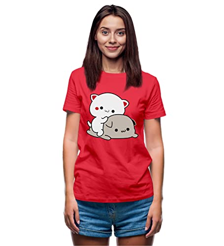Image of Hangout Hub HH81 Men & Women T shirts |Round Neck T-Shirt| Regular Fit | Half Sleeves | Cotton | Couple Tshirts for Couple |Pack of 2|Couple T-Shirts
