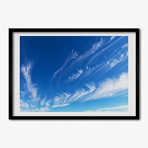 Cadre Photo Affiche 70x50 cm Tulup Bleu Grand Cadre en Bois Décoratif