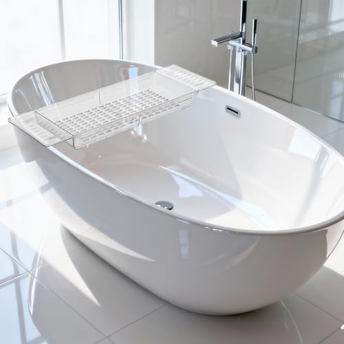 Plateau de bain transparent plastique extensible pour éviter les chutes - 8