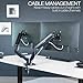 VIVO Dual Monitor up to 32 inches and 19.8 lbs per Screen, Pneumatic Arm Desk Mount, Articulating Counterbalance, VESA Stand, Classic, STAND-V002O