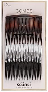 Scunci 7cm Plastic Side Combs - 12pk Black
