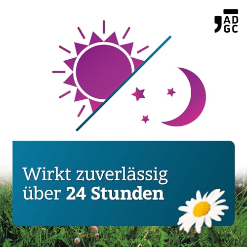 Cetirizin-ADGC® - 50 Stück - Allergie-Tablette mit schneller und langanhaltender Wirkung gegen Allergien, Heuschnupfen, Nesselsucht und tränende Augen - für Erwachsene und Kinder ab 6 Jahren