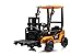 12V Kids Forklift Ride on Car, Licensed JCB Battery Powered Electric Ride On Construction Car with Liftable Fork, Remote Control, Seat Belt, Spring Suspension, Yellow