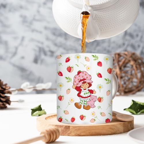 Taza de porcelana con diseño de fresa 11 oz miniatura 4