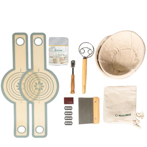 NutriMill Sourdough Bread Proofing Bundle Kit with 12