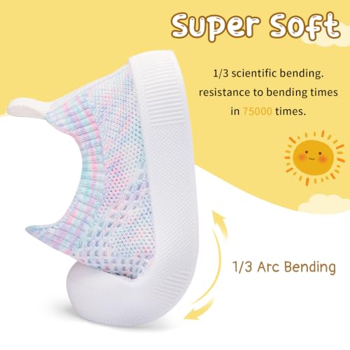 Image of BACSAC Baby Toddler Unisex Infant Shoes Boys Girls Beige Mesh Breathable Non-Slip Soles 6-36 Months