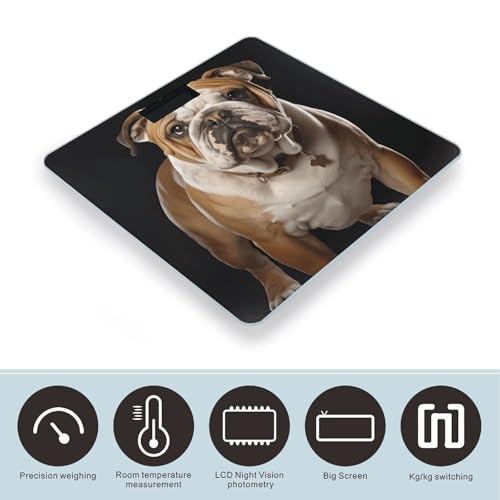 Báscula Digital de Baño con Vidrio Templado y Pantalla LCD miniatura 3