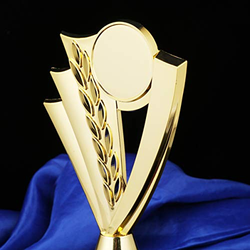 STOBOK Gold Award Troféus Estampa Flor Folha Reconhecimento de Estátuas de Troféu para Celebrações d