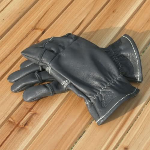 エルマージョイ Elmer Joy 革手袋 キャンプ手袋 焚火用手袋 作業用手袋 アウトドアグローブ 山羊革 メンズ 撥水加工 難燃