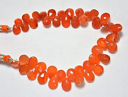 Carnelian Faceted Pear de qualité supérieure pour bijoux artisanaux d'exception