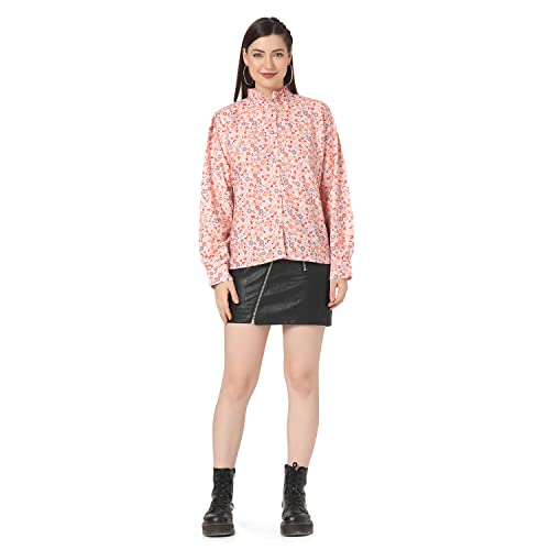 Haut pour femme marron à impression numérique régulière taille 38 GRECIILOOKS