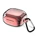 Produktbild Jvchengxi Hülle kompatibel mit Samsung Galaxy Buds Live (2020), Hart PC Schutzhülle Kopfhörer Zubehör Staub und Anti-Stoßfest Vollschutz Gehäuse mit Karabiner für Galaxy Buds Live Ladecase (Rosa)