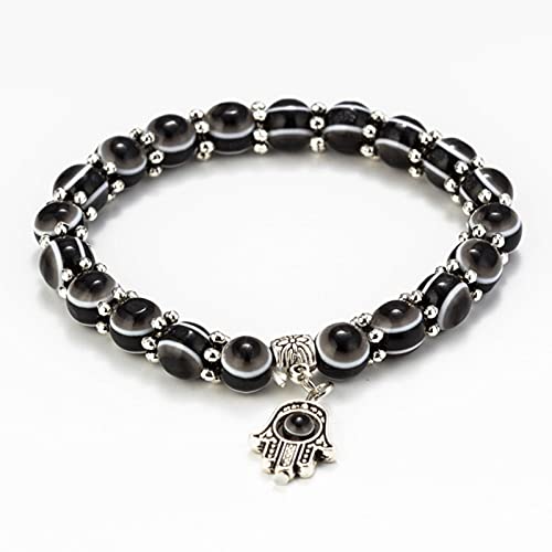 LOKILOKI Pulsera De Mano De Fátima Hamsa, Pulseras Y Brazaletes con Dijes De Mal De Ojo Azul, Pulseras Turcas para Mujeres Y Hombres, Joyería Cover