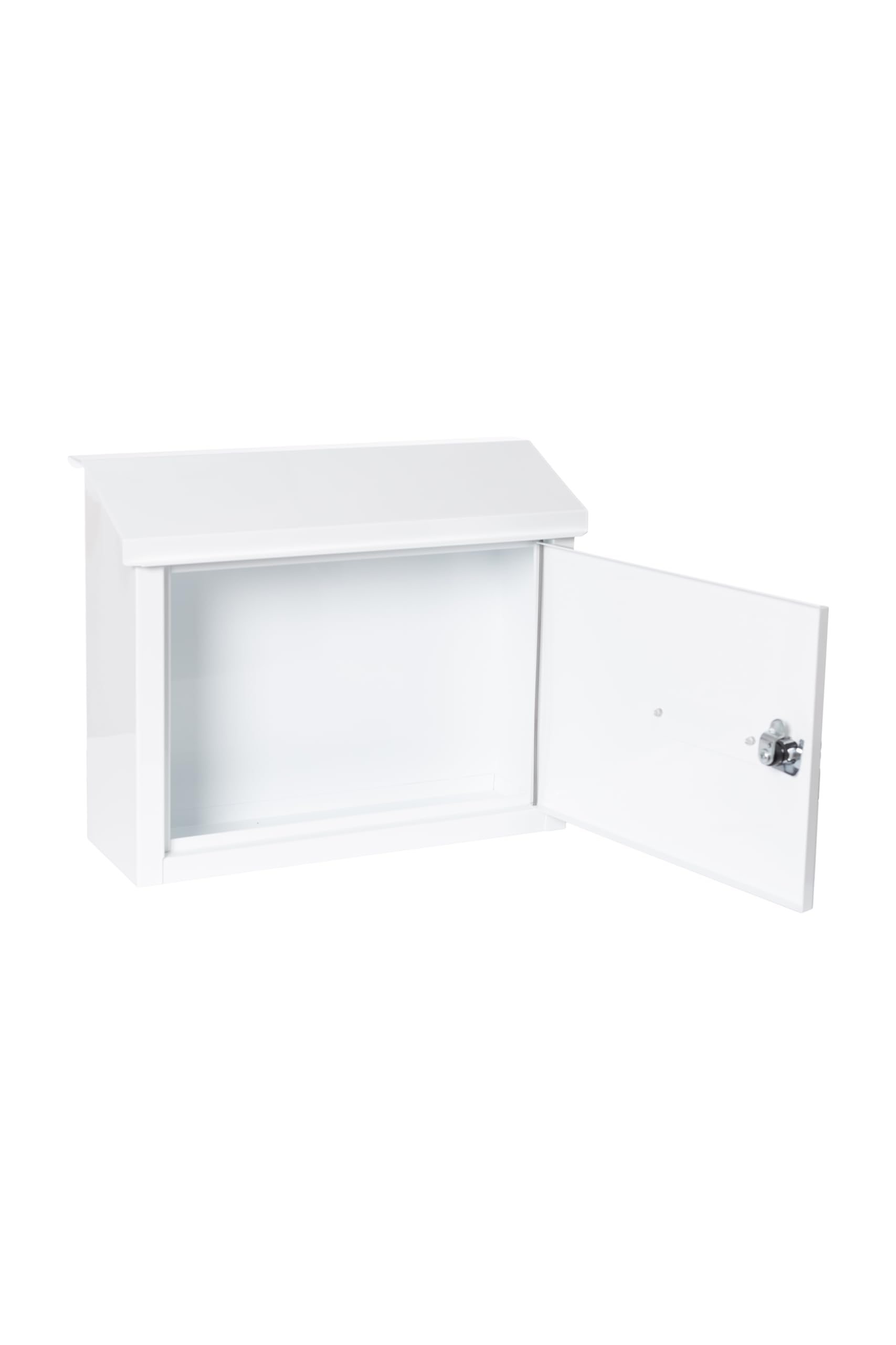 ARREGUI V4061 Buzón Recogecartas Maxi de Aluminio para Puertas o Verjas en el Interior, Boca Recogecartas de 33x4 cm, Tamaño M (Correo DIN A4 y Revista), Anticorrosivo, Blanco