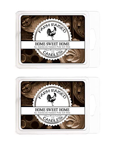 Farm Raised Candles -16 Ounces - Fall Spice 5 Pack Variety - Wax Warmer Melts, 100% USA Farmed Soy - Scented Variety Soy Wax Cubes Soy Candle Melting Warmer (2 Pack Home Sweet Home Scent)