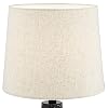 360 Lighting 24 High Mid Century Modern Farmhouse Rustic Table Lamps Set of 2 Black Finish Oatmeal Shade Living Room Bedroom Bedside Nightstand House Office Home Kitchen Entryway Console