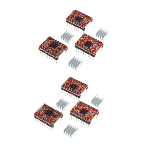 SOLUSTRE 6pcs Stepstick Stepper Motor Driver Heat Sink for Printer Full-step to Sixteenth-step Resolution Diy Cnc