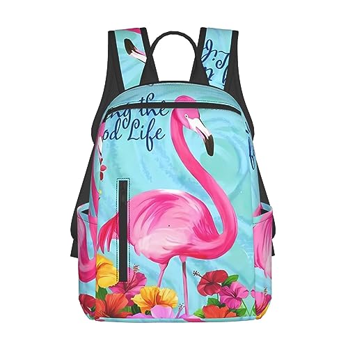 Sac à dos flamant rose idéal pour les cours, les sorties et les loisirs