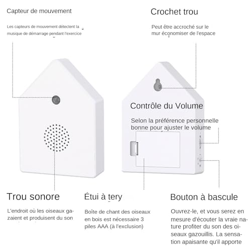 Canto de pájaros para cuarto de baño y centro de spa con sensor 8