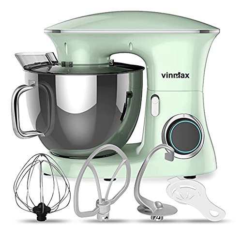 Stand Mixer, Vinmax Electric Kitchen Mixer Food Mixer with 8.5QT Stainless Steel Mixing Bowl, Tilt-Head Mixer 6-Speed Kitchen with Dough Hook, Beater, Whisk for Baking, Cakes, Frosting (Green)