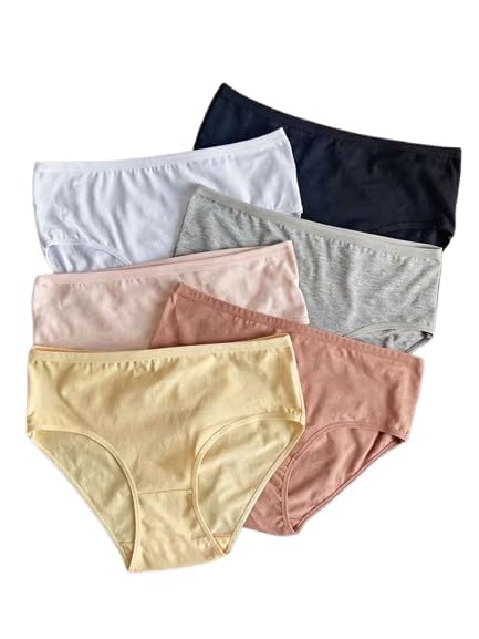 3, 6pcs All-Season Underwear Solid Women's Triangle Panties Breathable Comfortable High-Waist Underpants-picture-34