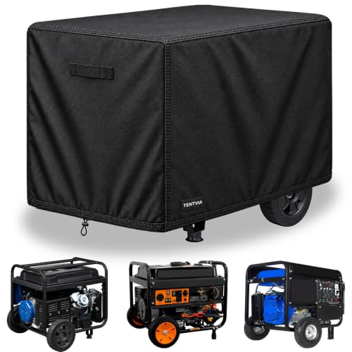 TENTVIA Generator Cover for 5000 ‑10000W, 32 x 24 x 24 Inch, Black | Waterproof, Heavy Duty 600D...