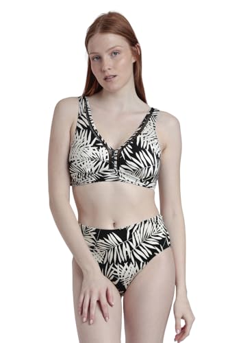 ADMAS Bikini Capacidad Black Leaves para Mujer