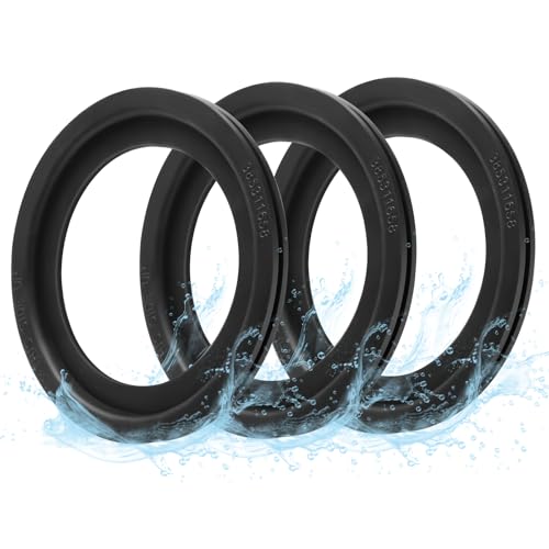 Image of 3 Pcs RV Toilet Seal, RV Toilet Flush Ball Seal Kit Silicone RV Toilet Seal Replacement for Dometic 300 /310 /320 Round RV Toilet Seal Kit Replacement for 385311658