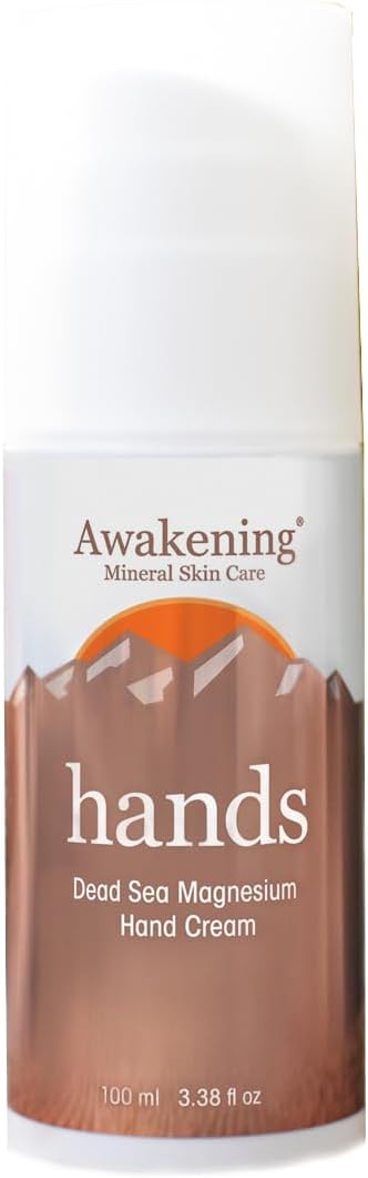 Hands - Magnesium-Rich Hydrating Hand Cream - Moisturizing Hand Lotion with Myrrh [100ml/3.38 oz - Countertop Airless Pump]