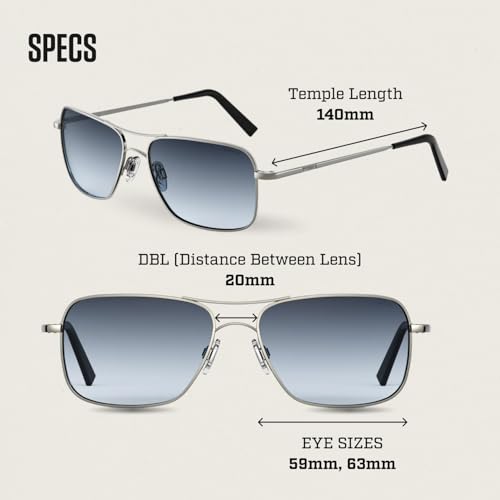Image of Randolph Eyewear Archer Aviator Sunglasses for Men & Women - Non-Polarized & Polarized Lenses UV Protection Sunglasses