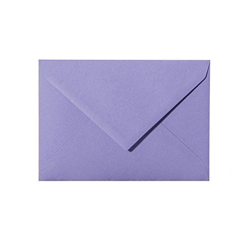 Lote de sobres para correo (100 unidades, 140 x 190 mm, con solapa triangular, 120 g), color lila 16