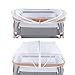 SeedFuture Bassinet Mosquito Net Cover with 2-Way Zipper for Baby Bassinet Bedside Sleeper Travel Crib White