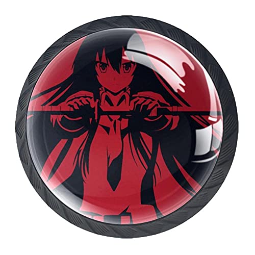 4PCS coloré cristal verre armoire armoire armoire tiroir bouton porte tirer poignée épée de fille d'anime 35mm Cover